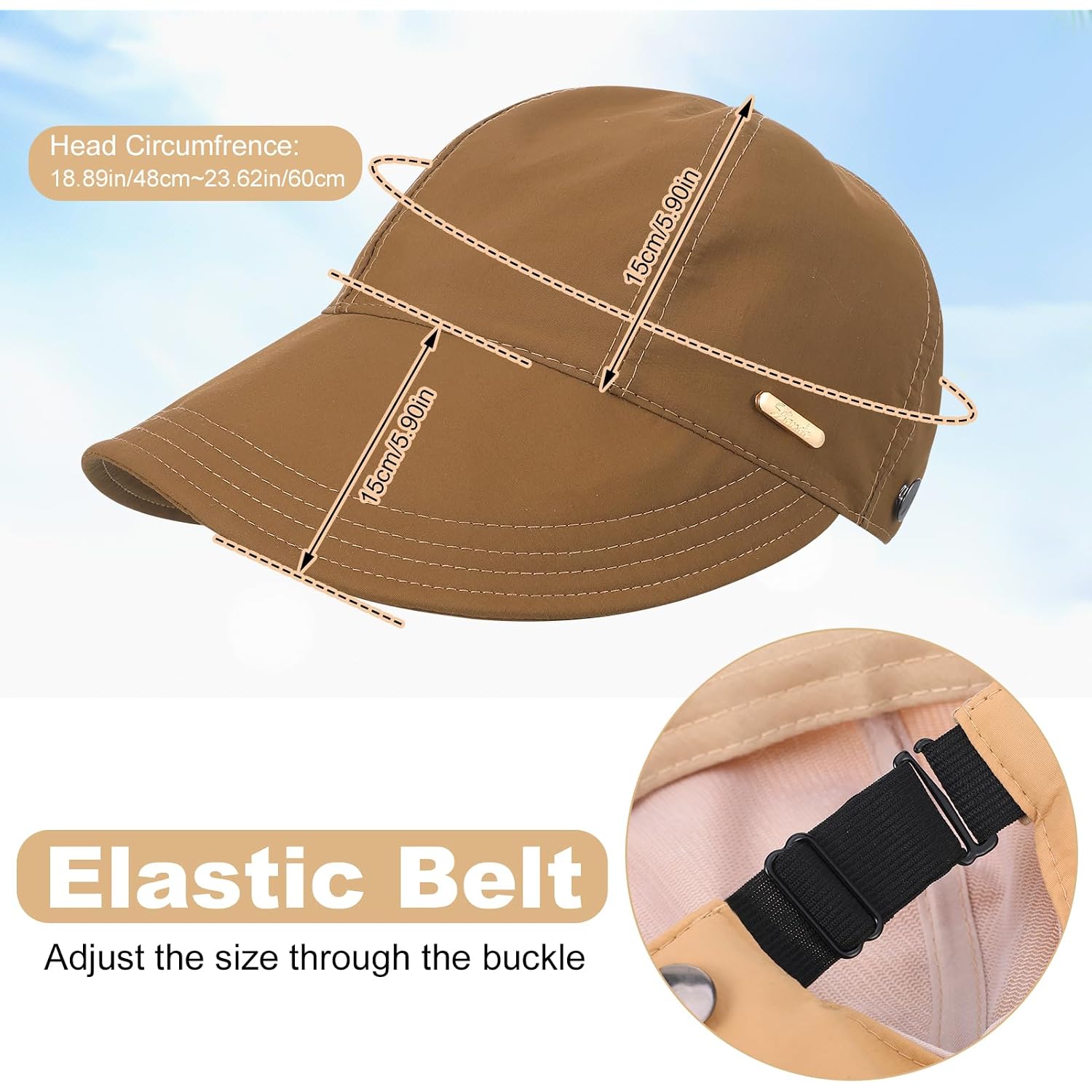 4PCS UPF 50+Womens Sun Hat UV Protection Wide Brim Hat Adjustable Ponytail Breathable for Hiking Fishing Running Golf Sports Multi