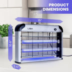 Liba Electric Bug Zapper 2-Pack Indoor Insect Killer 2800V With 4 Bulbs | 2800V Grid Kills Flies And Mosquitoes,Mosquito Killer And Repellent, Includes 4 Bulbs, Removable Washable Tray, Easy-To-Clean