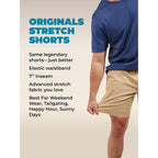 Chubbies Chino Shorts Men 7 Inch - Mens Shorts Casual With Elastic Waistband, Side And Back Pockets, Stretch Cotton Blend