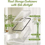 40 Piece Food Storage Containers with Lids(20 Containers & 20 Lids), BPA-Free Plastic Food Containers for Kitchen Storage and Organization, Leak Proof Meal Prep Container, Includes Labels & Pen