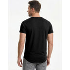 Jmierr Mens 3 Pack Cotton Hipster Hip Hop Longline Crewneck T-Shirt
