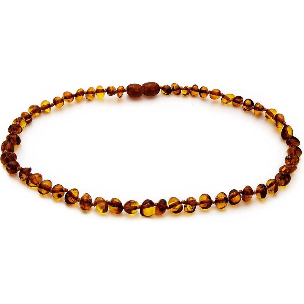 Amber Guru Baltic Amber Necklace (Authentic, Certified) - 12.5 inches - Unisex Jewelry - Polished Real Amber Beads - Proud to Deliver Genuine Baltic Sea Wonder Handmade