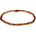 Amber Guru Baltic Amber Necklace (Authentic, Certified) - 12.5 inches - Unisex Jewelry - Polished Real Amber Beads - Proud to Deliver Genuine Baltic Sea Wonder Handmade