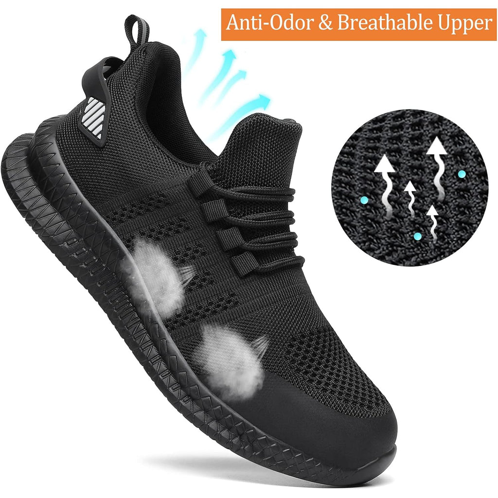 Steel Toe Shoes For Men And Women Comfortable Lightweight Work Safety Shoes Puncture Proof Slip Resistant Indestructible Sneakers Construction Work Utility