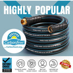 Garden Hose 25 Ft X 5/8" With Nozzle, Water Hose Heavy Duty Flexible, Lightweight Kink-Less Hybrid Hose With Swivel Handle, Male To Female Fittings