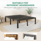 Novilla Queen Bed Frame, 14 Inch Metal Platform Bed Frame Queen Size With Storage Space Under Bed, Heavy Duty Steel Slat Support, Easy Assembly, No Box Spring Needed