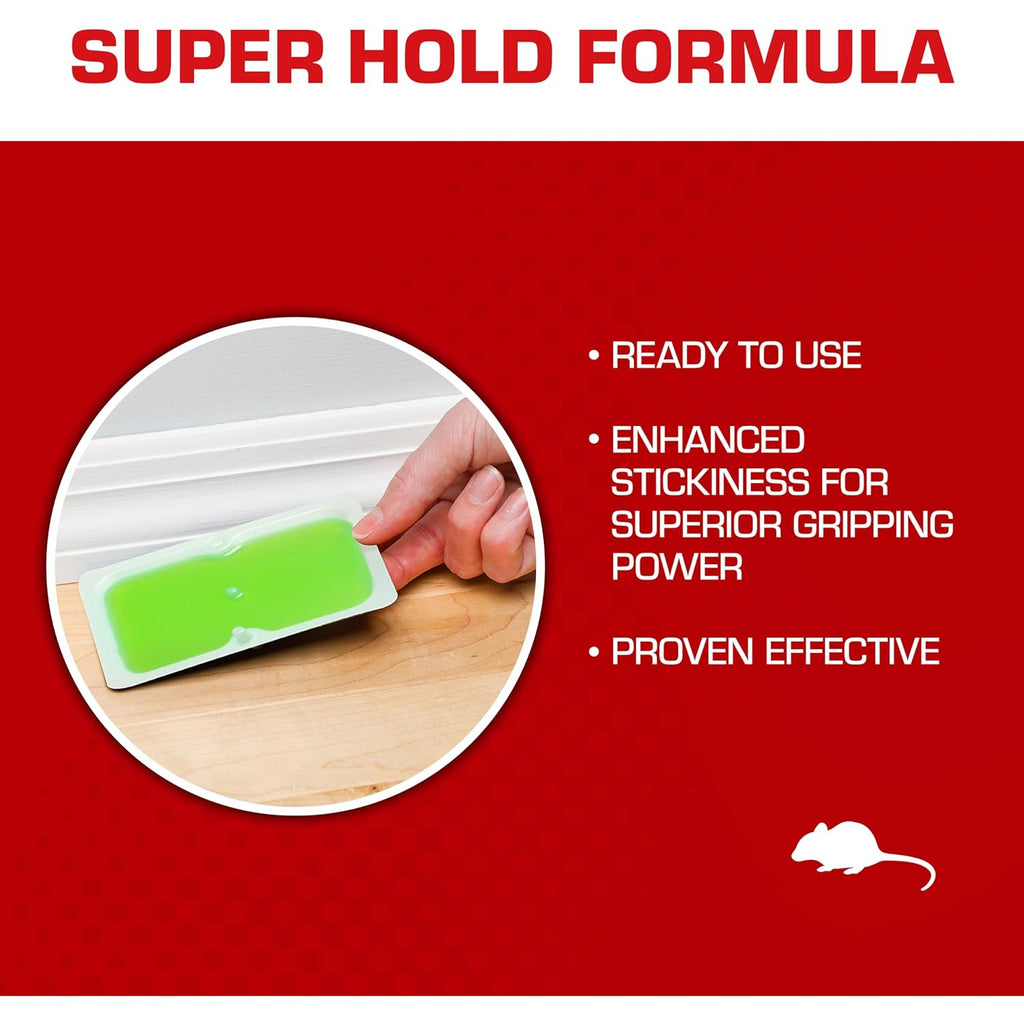 Tomcat Super Hold Glue Traps Mouse Size For Mice, Cockroaches, Spiders, And Scorpions, Ready-To-Use, 4 Traps | For Mice, Cockroaches, Spiders, And Scorpions, Ready-To-Use