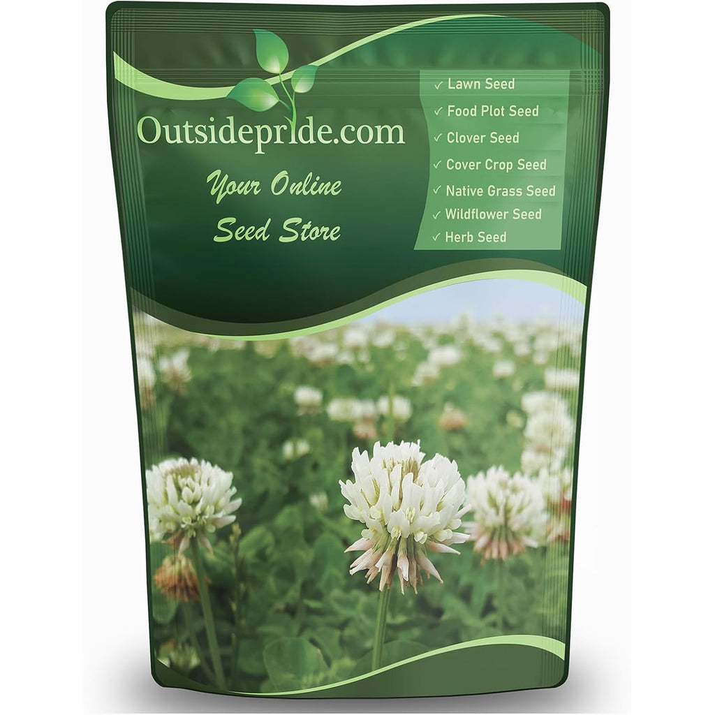 Outsidepride Perennial White Dutch Clover Seed - 2 Lbs. Nitrocoated, Inoculated Clover Seeds For Lawn Alternative, Erosion Control, Food Plots, Ground Cover, & Pasture Mixtures In Usda Zones 3-10
