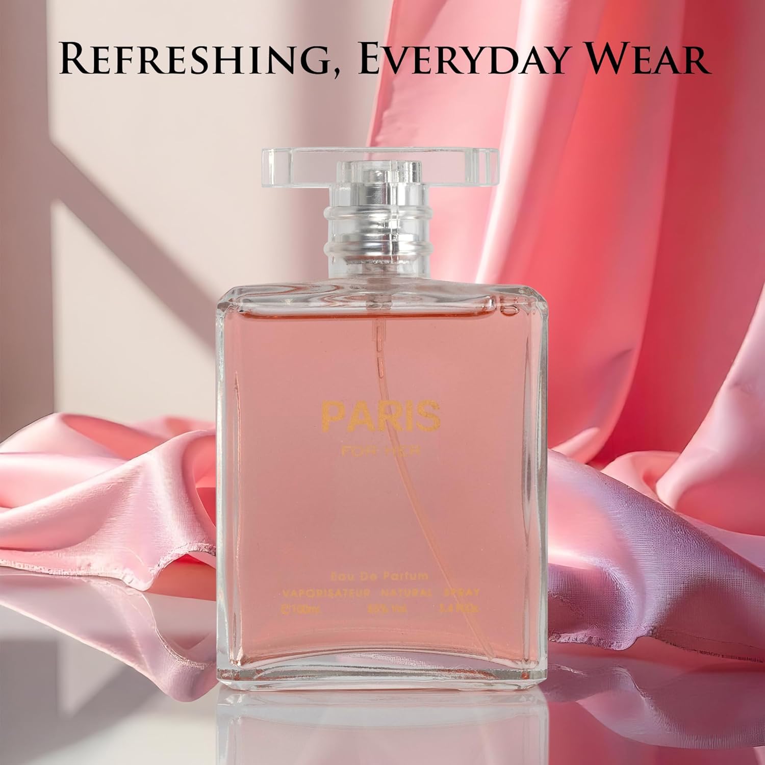 NovoGlow Paris For Her Eau de Parfum Spray Perfume, Fragrance for Women – Daywear Casual Daily Cologne, 3.4 Oz Bottle – Long-Lasting Scent, Ideal Beauty Gift for Birthday, Anniversary