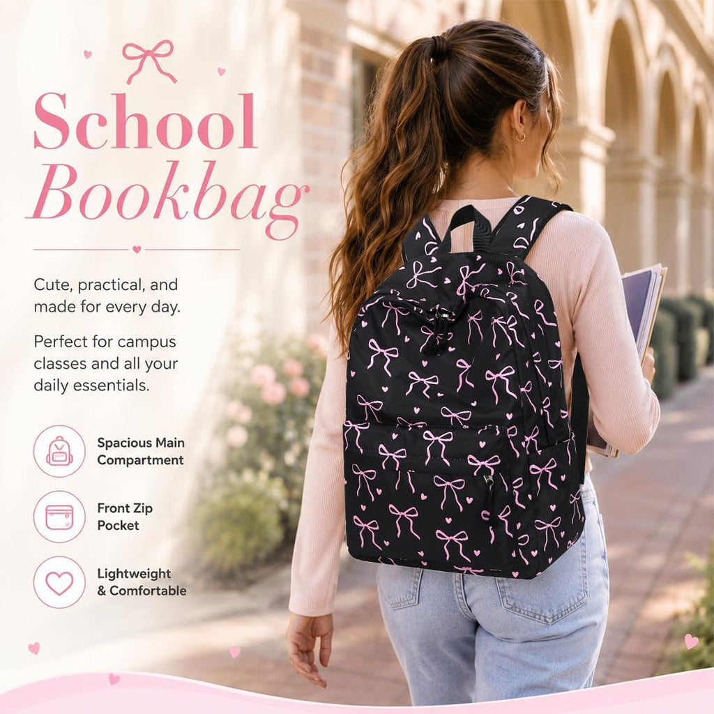 Backpack For Teen Girls Bookbags School Backpack With Lunch Box And Pencil Case 3 In 1 School Bags Set