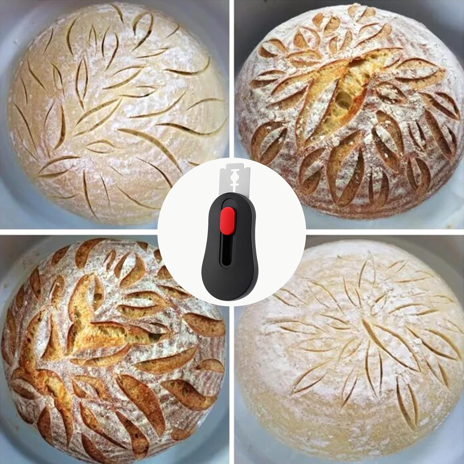 SUMAJU Magnetic Bread Lame with Extractable Blade - 20 Razor Blades,Dough Scoring Tool for Sourdough Breads baking & Bread Making Tools