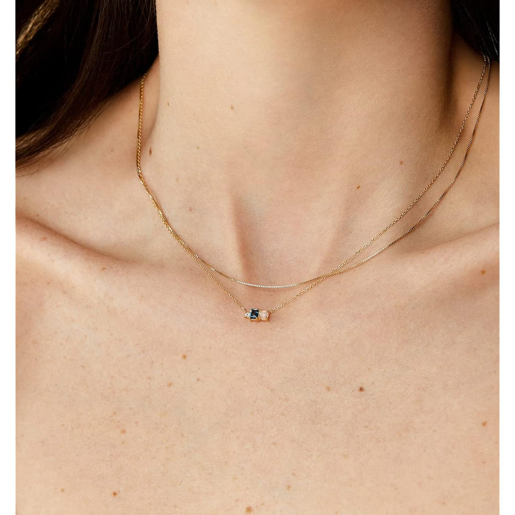 Minimalist Thin Gold Chain 18K Gold Plated Thin Box Chain Necklace Short Small Gold Chain Choker Necklaces for Women