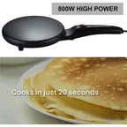 Electric Crepe Maker, 8" Crepe Pan Nonstick With Batter Spreader & Dipping Tray, 800W Quick Heat-Up & Auto Temperature Control For Perfect Pancakes, Pfoa & Bpa Free, Easy Clean Portable Griddle