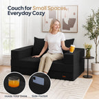 Comax Futon Sofa Bed, Convertible Sofa Bed, Folding Boneless Couches