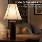 2-Pack White Square Cut Corner Lamp Shades, 6.5" Top × 13" Bottom × 10.8" Height, Spider Fitter – Medium Shade For Table Lamps, Foldable Bell Fabric Lampshade, Modern & Minimalist Home Decor.
