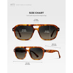 WearMe Pro – Women’s Polarized Aviator Sunglasses: Acetate Frame & Trendy Sleek Double Bridge