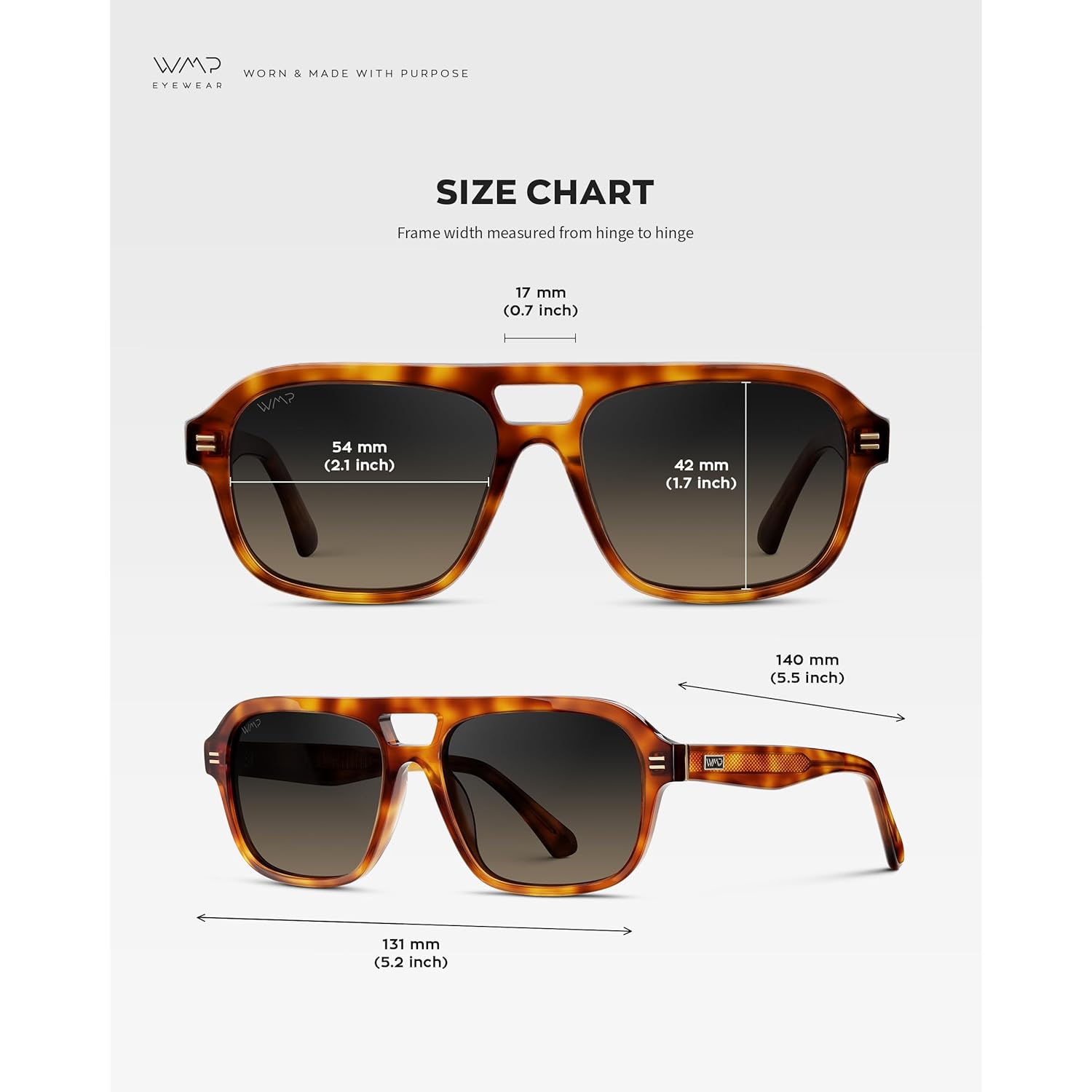 WearMe Pro – Women’s Polarized Aviator Sunglasses: Acetate Frame & Trendy Sleek Double Bridge