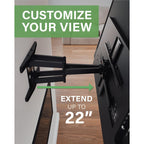 Sanus Premium Full Motion Tv Mount For 42"-90" Tvs - Sturdy & Smooth Extension, Swivel And Tilt For Big Tvs - Universal Design Fits Samsung, Lg, Vizio, Tcl & More - Easy Installation -Olf22