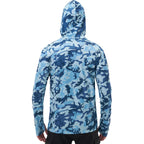 Fisheal Men'S Performance Fishing Hoodie Shirt - Upf 50+ Sun Protection Long Sleeve Thumbholes Shirts With Neck Gaiter