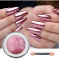 Chrome Nail Powder - Rose Gold/Pink Nails Chrome Powder Mirror Effect, Premium Metallic Mirror Chrome Nail Powder Pigment for Nail Art Decoration