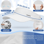 Sukeen Sun Visor for Women Men Lightweight Running Hat with Shock Absorbing Quick Dry Sweatband Stretchy Visor Hat for Sports