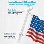 Anovo Flag Pole Rings, Aluminum Alloy Flag Pole Clips Swivels 360° Rotating Anti Wrap Mounting Ring With Carabiner, Flag Pole Kit Parts (Φ:1 Inch -Pack Of 2(Silver))