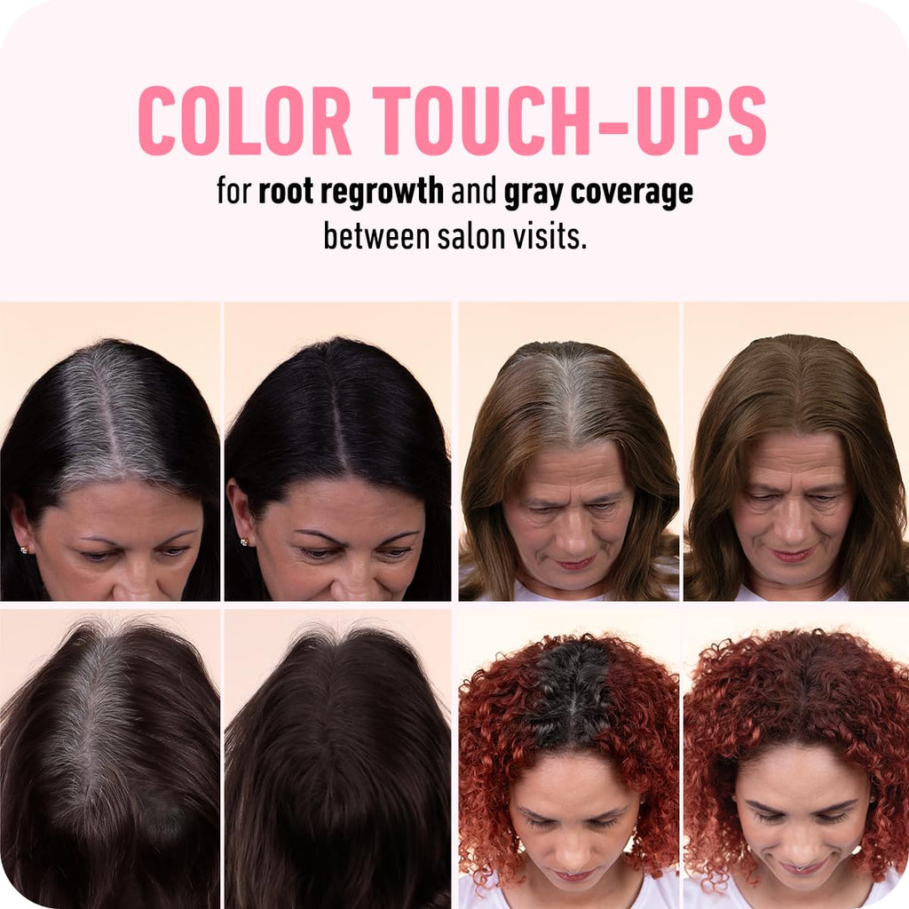 BOLDIFY Hairline Powder - Water-Resistant Root Touch Up Hair Color for Gray Coverage - 24-Hour Stain-Proof, Mess-Free Hair Powder for Thinning Hair - Dark Brown