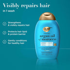 OGX Renewing + Argan Oil of Morocco Conditioner, Repair Conditioner & Argan Oil Helps Strengthen & Repair Dry, Damaged Hair, Paraben-Free, Sulfate-Free Surfactants, 13 fl. oz