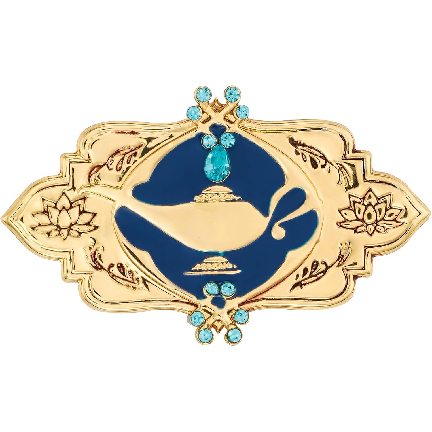 Citizen Eco-Drive Ladies' Disney Aladdin 30Th Anniversary, Princess Jasmine Teal Leather Strap Watch And Pin Gift Set, Mother-Of-Pearl Dial, Crystals, 30Mm (Model: Ga1072-07D)