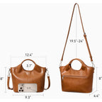 Bostanten Vegan Leather Purses For Women Soft Top Handle Satchel Crossbody Zipper Handbag With Detachable Shoulder Strap