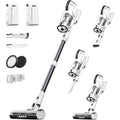 Klarpul Cordless Vacuum Cleaner, 2 Batteries 140 Mins Runtime 600W 50Kpa Stick Vacuum Cordless, Self-Standing Vacuum Cleaners For Home With 2.5H Fast Charging, For Floor/Carpet/Pet Hair, White