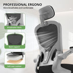 Office Chair Ergonomic Desk Chair, 330Lbs Capacity, High Back Computer Chair For Long Hours Comfortable, Rolling Swivel Executive Task Chair For Home Office With Flip-Up Armrests, Black