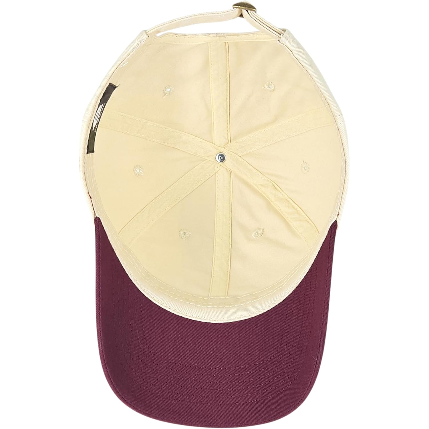 Two Tone Classic Dad Hat – 100% Cotton, Adjustable Metal Buckle Strap, Low-Profile Fit, Baseball Cap Unisex