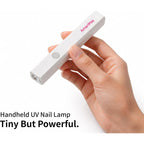 Handheld Mini UV Nail Lamp, Timer 20/60s, Portable Cordless Nail Lamp for Gel Nails, Manicure Gel Polish Curing Light, Fast Curing with USB-C Rechargeable Design
