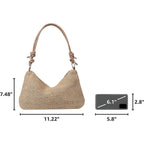 Casual Beach Tote Bag, Straw Beach Bag Fashion Shoulder Bag Crossbody Bag, For Beach Picnic Vacation