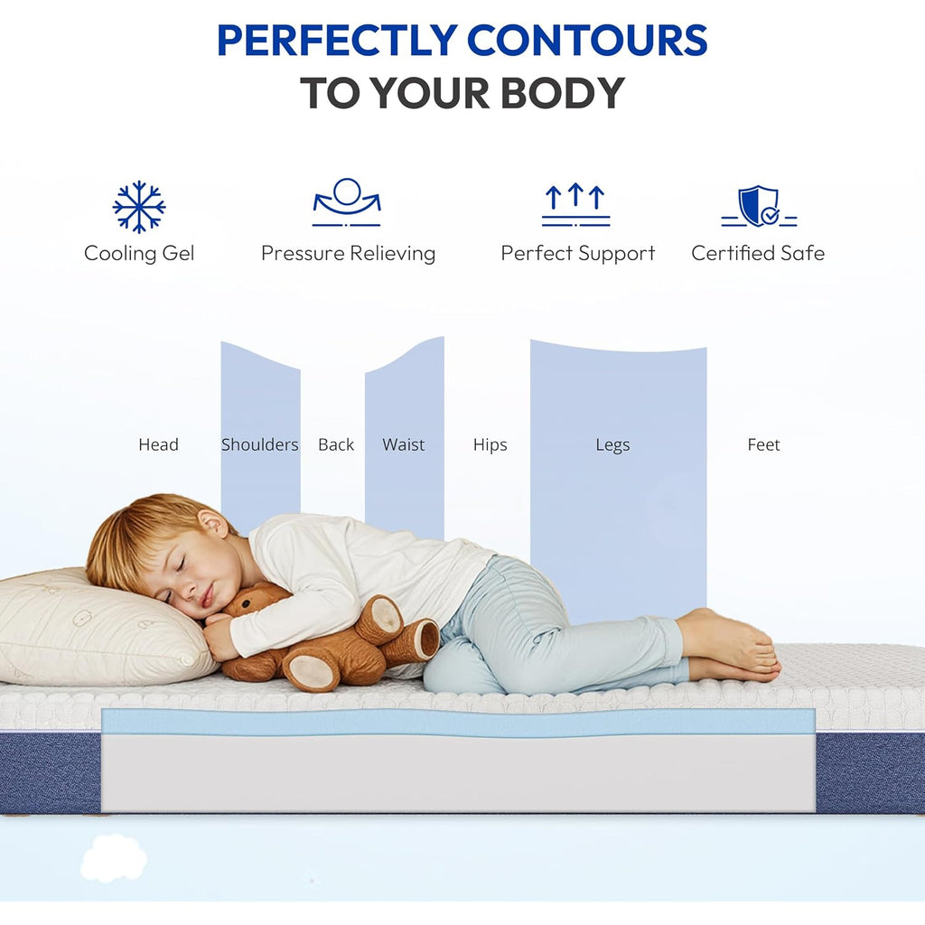 Gelsea 6 Inch Full Size Mattress, Firm Gel Memory Foam Full Mattress In A Box, Firm Back Support For Pressure Relief & Spinal Alignment, Certipur-Us Certified, Fiberglass-Free