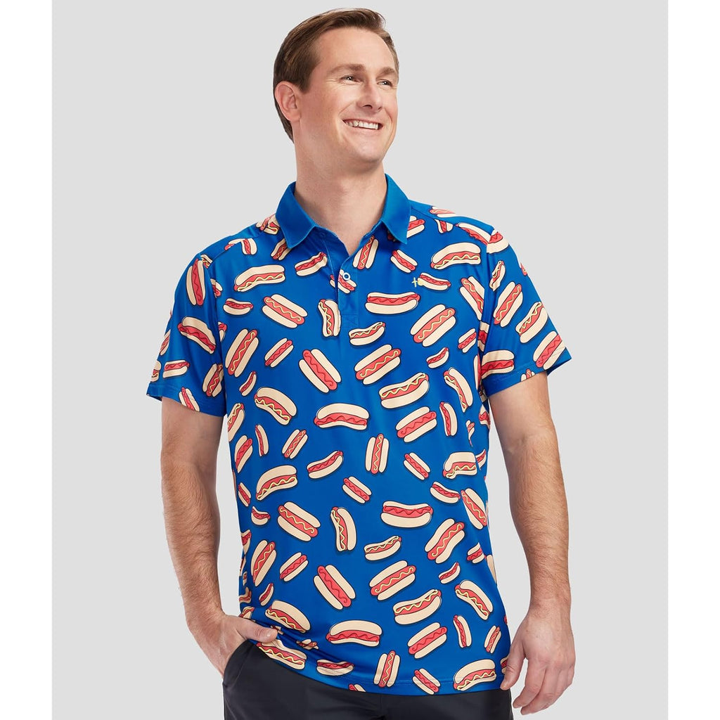 Tipsy Elves Men’S Golf Polo Shirt - Moisture Wicking, Stretch Fabric, Athletic Fit - Performance Polo