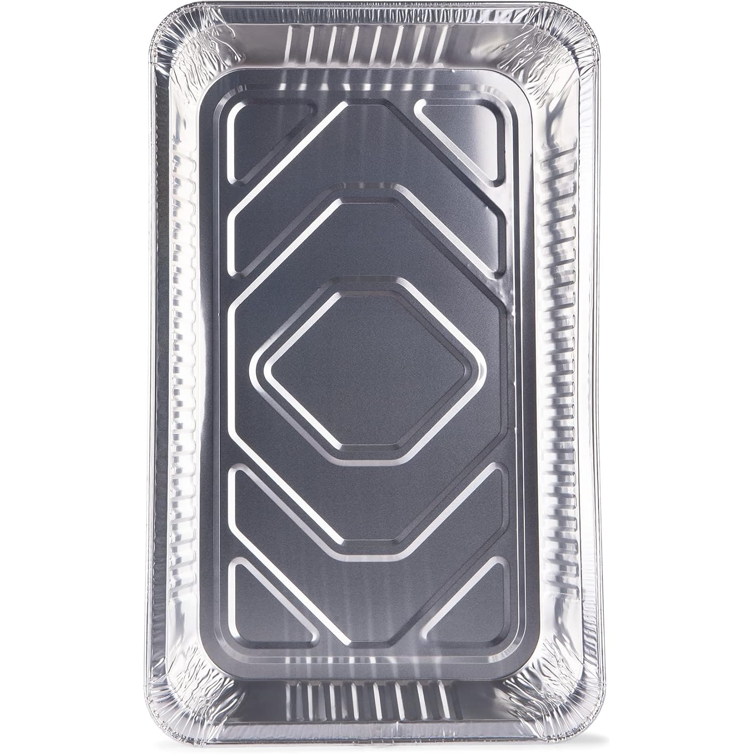 Glad Disposable Full Size Aluminum Steam Pans, Deep Heavy Duty Foil Pans For Steaming, Baking, Roasting, Catering & Oven Reheating, Fits 2 Half Pans, 20.5 X 12.5 X 2.75 Inch, 2 Count