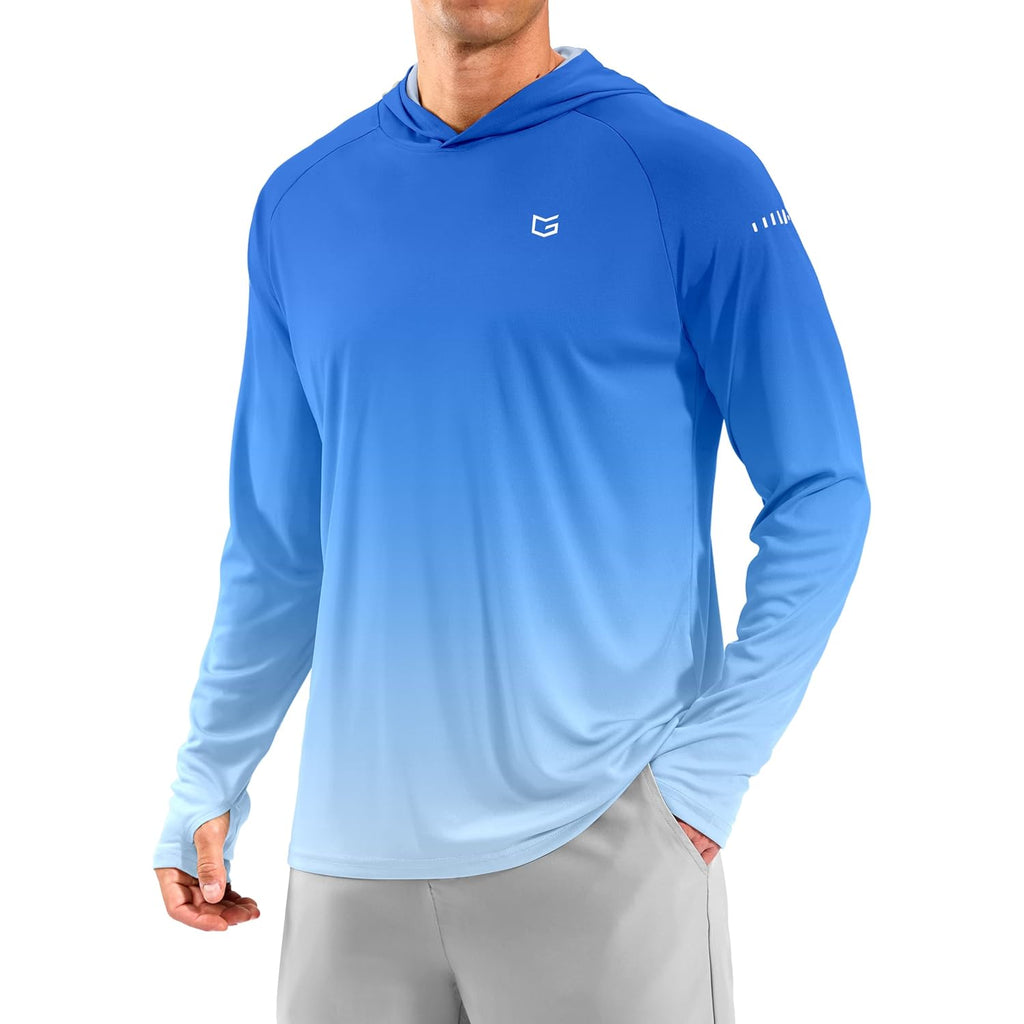 Men'S Sun Protection Hoodie Shirts Long Sleeve Upf 50+ Swim Shirts For Men Rash Guard Fishing Shirt Quick Dry