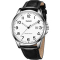 Watch For Men, Fashion Minimalist Wrist Watch Waterproof Quartz Analog Date With Leather Strap