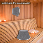 Sauna Hat For Women And Men, Natural Wool Felt Sauna Cap, Sauna Bucket Hat