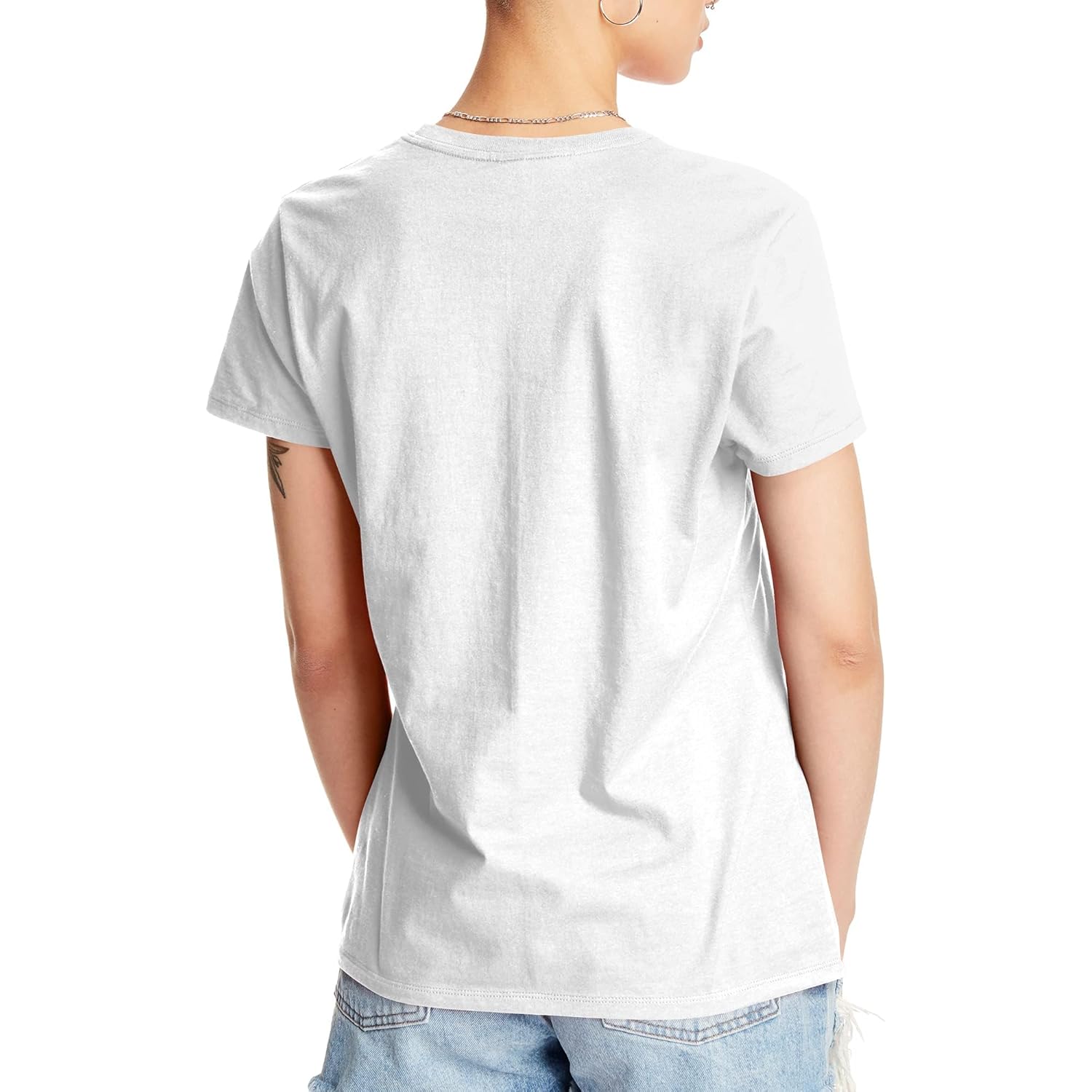 Hanes Women's Perfect-T Crewneck T-Shirt, Lightweight Cotton Short Sleeve Tee for Women