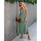 Dokuritu Women'S Beach Crochet Lace Maxi Dress Solid Color Summer Vacation Spaghetti Strap Long Dress 2026