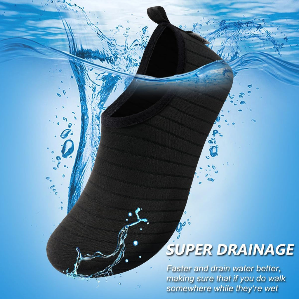 Vifuur Water Sports Shoes Barefoot Quick-Dry Aqua Yoga Socks Slip-On For Men Women