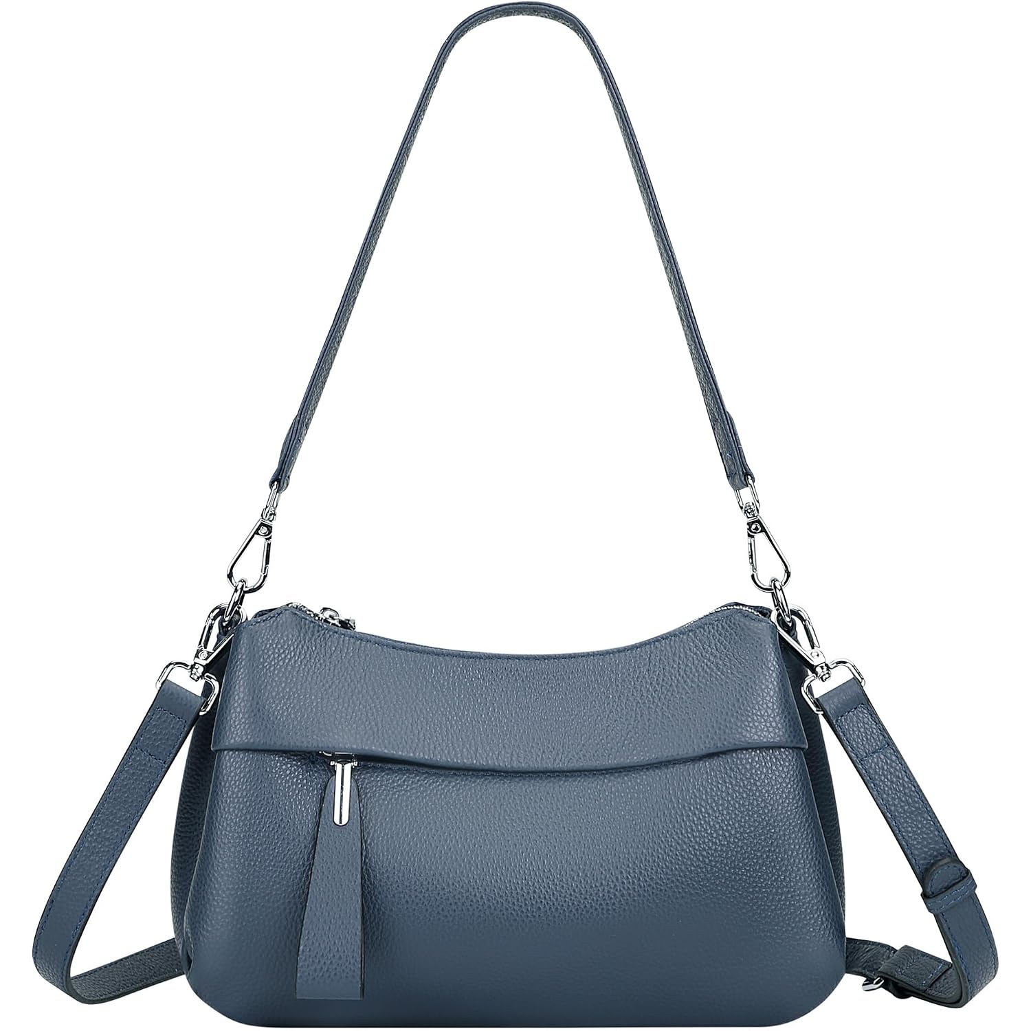 Genuine Leather Crossbody Bags For Women Small Crossbody Handbag Shoulder Purses With 2 Detachable Straps
