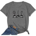 NIUBIA Women's T Shirts Summer Tops Simple Heart Graphic Shirts Sayings Short Sleeve Vacation Casual Blouse Thankful Tee 3#dark Grey
