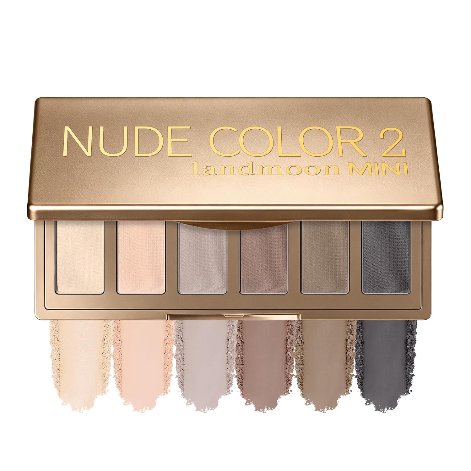 Neutral Nude Matte Mini Eyeshadow Palette, 6 Colors Smoky Taupe & Brown Travel Size Eye Shadows, Highly Pigmented, Long-Lasting, Vegan Makeup Palette With Mirror For Daily Use