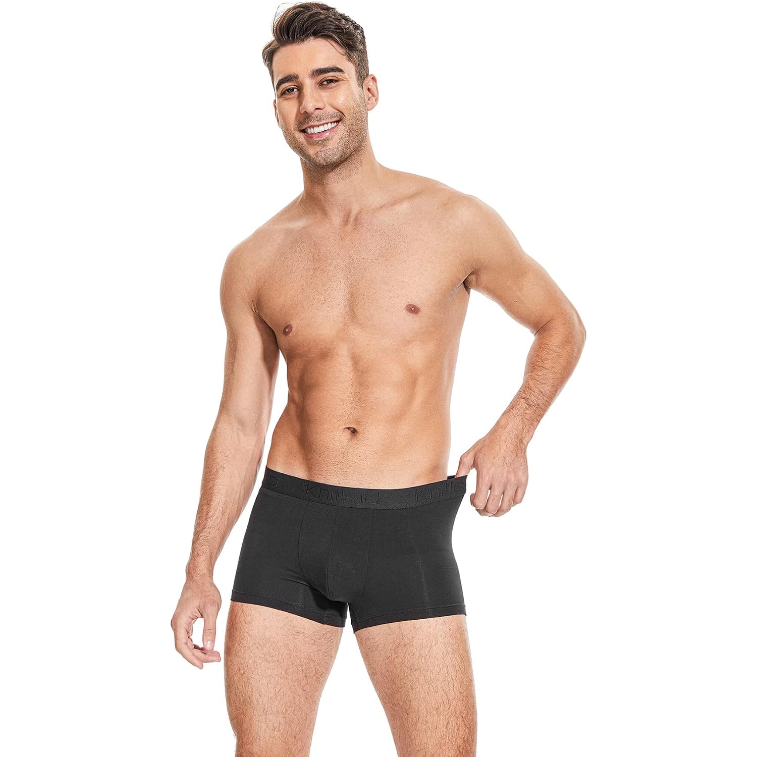 Men'S Breathable Underwear Bamboo Viscose Boxer Briefs Short Leg Trunks 3 Or 4 Pack