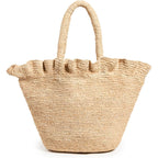 Loeffler Randall Women'S Cyrus Raffia Woven Tote With Ruffle