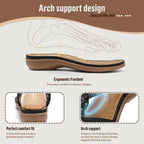 Littleplum Sandals For Women Handmade Arch Support Summer Womens Sandals Comfort Walking Orthopedic Bohemian Flip Flop
